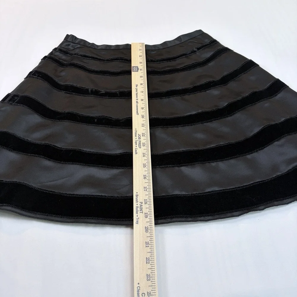 Behnaz Sarafpour for Target Women's Black w/‎ Velvet Stripes Circle Skirt – Sz M